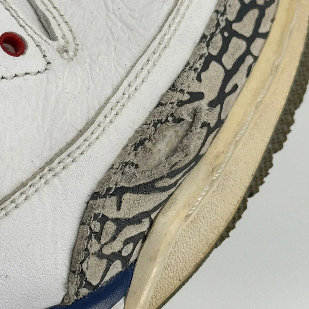 Nike Air Jordan 3 Retro OG True Blue 2016 Mens White Blue Size 9 854262-106